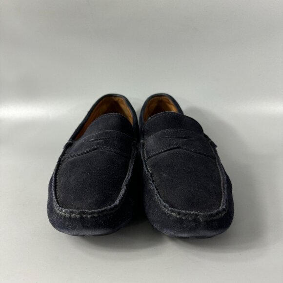 Prada Navy blue Suede Leather Driving Loafers, Size 7 (US8) main image 12